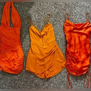 Orange dresses